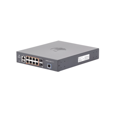[MX-EX2010PXA-U] Switch cnMatrix EX2010-P capa 3 de 10 puertos(8 PoE Gigabit 802.3af/at, 2 SFP, 1 consola, 1 MNGMT, 1 USB) administración desde la Nube (MX-EX2010PXA-U)