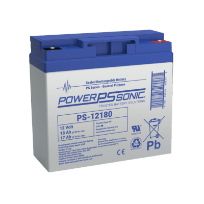 [PS-12180-M5] Batería 12V, 18AH, Para Respaldo, Tecnologías AGM/VRLA, Diseño De Vida Útil 5 Años, Terminales Tipo M5, Listada UL, Libre De Mantenimiento