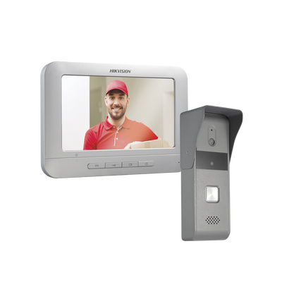 Kit de Videoportero Analógico con Pantalla LCD a Color de 7 / Frente de Calle para Exterior IP65 / Salida de Relevador