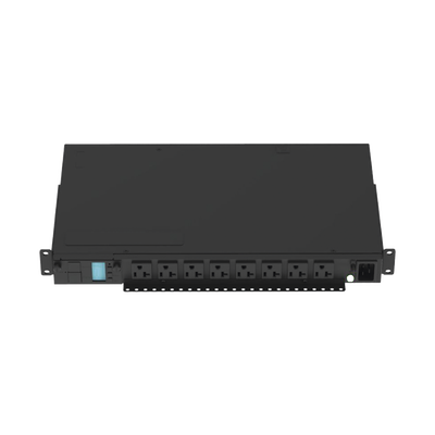 [P08D09M] PDU Monitoreable (MI) para Distribución de Energía, Enchufe de Entrada NEMA 5-15P, Con 8 Salidas 5-20R, Horizontal 19in, 120 Vca, 15 Amp, 1UR