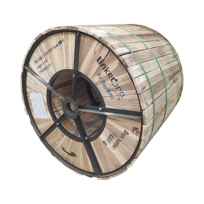 [GYFC-8Y-24C-S100/4KM] Carrete de 4 km de Fibra Óptica Aérea Figura 8 G.652D, Monomodo de 24 Hilos, Exterior, Span 100, Loose Tube