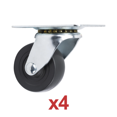 [ROD42.5] Kit de 4 Ruedas Locas para Racks y Gabinetes (Ver Compatibilidad).