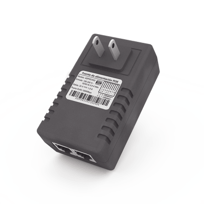 Adaptador de pared / Inyector PoE / 48 Vcc / 0.5 A / Controlado por chip IC / Protección contra OV, OC, SC, UV/ Fácil de instalar