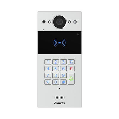 [R20KSIP] Videoportero SIP / Teclado y Lector de Tarjeta / Notificación App / Notificación Llamada Telefónica / Configuración en la Nube / POE / IP65 / Cámara de 2 MP / NFC / PIN Temporal para Visitas / Control de 2 Puertas