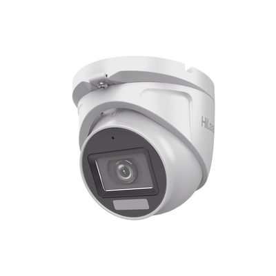 [Dual Light + ColorVu] Turret TURBOHD 3K megapixel / 30 mts IR + 20 mts luz blanca/ Lente 2.8 (105° de Visión) / Exterior IP66 / Audio por Coaxitron / TVI-AHD-CVI-CVBS / Metal / Smart-Hybrid light