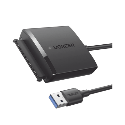 [60561] Adaptador USB 3.0 a SATA III | Compatible con Disco Duro HDD y SSD de 2.5 y 3.5 de hasta 12 TB | Velocidad USB 3.0 de hasta 5 Gbps | Alta Velocidad con UASP & TRIM | Cable de 50 cm.