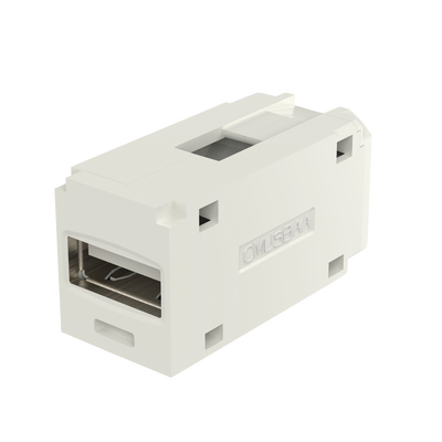 [CMUSBAAIW] Módulo Acoplador USB 2.0, Hembra a Hembra, Tipo Mini-Com, Color Blanco Mate