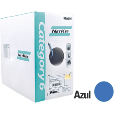 [NUC6C04BU-ME] Bobina de Cable UTP 305 Metros (1000 Pies) de Cobre, NetKey, Reelex, Azul, Categoría 6 (24 AWG), 1000Mbps, PVC (CM), de 4 Pares