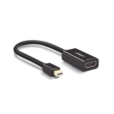 [40360] Convertidor Mini Display Port a HDMI / 4K@30Hz / Thunderbolt / Blindaje Interno Múltiple / Carcasa ABS / Longitud de 25 cm (9.84 pulgadas)