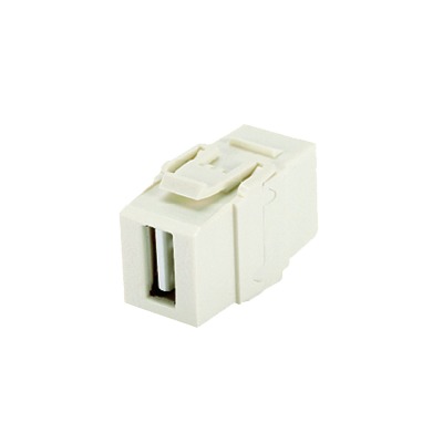 [NKUSBAAIW] Módulo Acoplador USB 2.0, Hembra a Hembra, Tipo Keystone, Color Blanco Mate