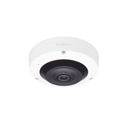 Fisheye IP Interior 6 Megapixel / WDR 120dB / IR 15m / PTZ Digital 8X / Video Analíticos Avanzados / Entrada y Salida de Audio y Alarma / Color Blanco