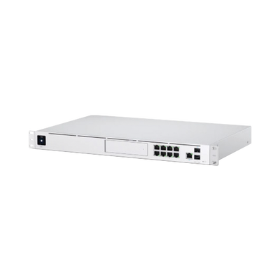 UniFi OS Console: Dream Machine Pro, con 1 puerto WAN Gigabit RJ45, 1 puerto WAN 10G SFP+ / 8 puertos LAN Gigabit RJ-45, y una bahía de HDD 3.5 (No incluye HDD), Integra todas las aplicaciones UniFi