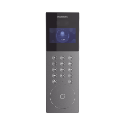 [DS-KD9203-E6] Videoportero IP Multiapartamento con Reconocimiento Facial / Llamada a App HikConnect (requiere monitor) / Protección IP65 / Apertura por Rostro, Tarjeta o App