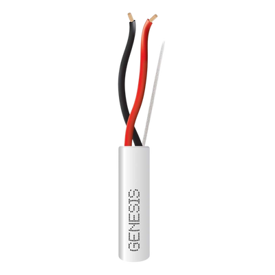[2114-1101/1000] Bobina de 305 Metros (1000 Pies) de Cable 2 x 18 AWG / Riser / Blanco / Para Aplicaciones en Alarmas de Intrusión, Control de Acceso, Interfonos, TV Porteros, Automatización, Audio y Voceo.