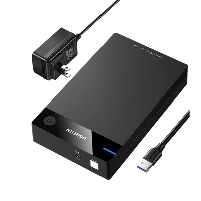 [50423] Carcasa de Disco Duro para 3.5 y 2.5 (Enclosure) | Con Cable USB 3.0 | Para HDD 3.5 / SSD 2.5 | SATA I/II/III | UASP | Hasta 16 TB | Compatible con Windows, Linux, Mac OS | No Requiere Controlador | Cable 1m | Incluye Adaptador d