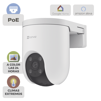 [CS-H8C/3MP/POE] Cámara PT PoE Estandar Af / 3 Megapixel / Movimiento Panorámico de 360° / Preset / Seguimiento Inteligente / Detección Humana / Audio de Dos Vías