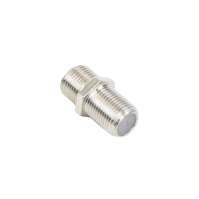 [RFF-1476] Adaptador Barril para 75 Ohm, de Conector F Hembra a F Hembra, Níquel/ Estaño/ Polietileno.