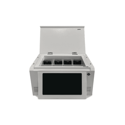 [XMRA8R3/V2] Estación de Descarga para Cámaras Corporales | 8 Canales de Conexión | Descarga Simultanea | Pantalla Táctil | Almacenamiento Hasta 12TB | Carga y Copia de Seguridad Automática | Compatible con Body Cam XMR-R3.