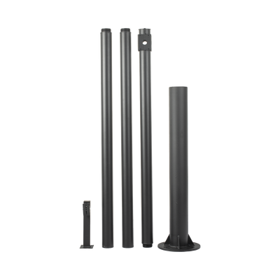 [XGAPOLE6M/A] Poste Seccionado de 6 Metros / Especializado para la Instalación de Videovigilancia / Incluye Base de Cimentación y Brazo para Cámara PTZ / Color Negro