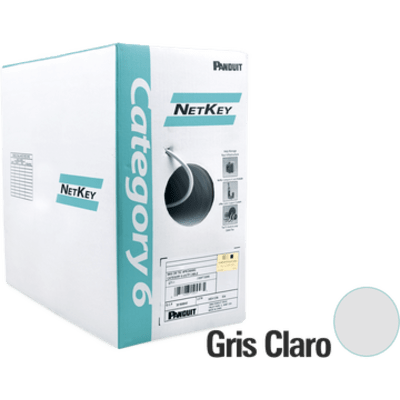 [NUC6C04IG-ME] Bobina de Cable UTP 305 Metros (1000 Pies) de Cobre, NetKey, Reelex, Gris, Categoría 6 (24 AWG), 1000Mbps, PVC (CM), de 4 Pares