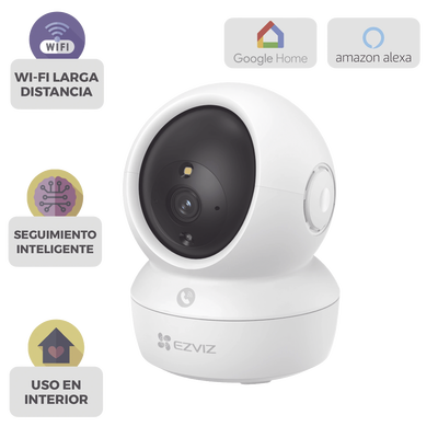 [CSH6C/3MP] Camara PT 3 Megapixel / Wi-Fi de Doble banda 2.4 / 5 GHz / Vision Nocturna A Color / Detección de Ruidos Fuertes / Seguimiento Inteligente / Deteccion de Humanos / Audio de Dos Vías / MicroSD512GB