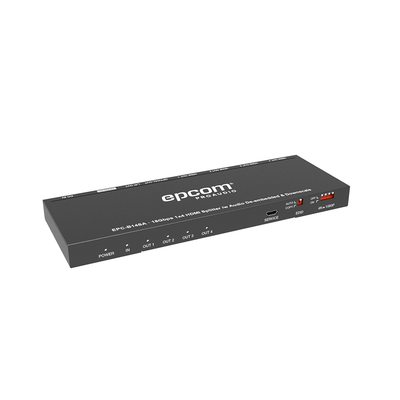 [EPC-B14SA] Splitter HDMI 1x4 | 1 Entrada a 4 salidas (Simultaneas) | 4K@60Hz | Extractor de Audio | Down Scaler | HDR 4:4:4 | EDID | 18Gbps