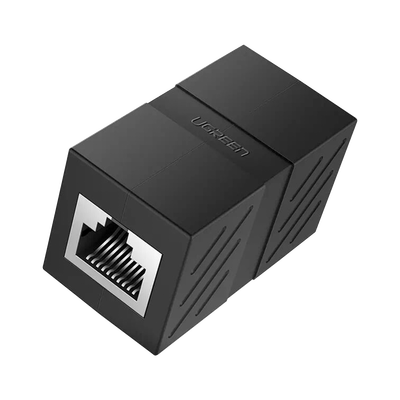 [20390] Acoplador (Extensor de Cable Ethernet RJ45 a RJ45) | 1000Mbps | Compatibilidad con Cat7 Cat6A Cat6 Cat5e | Compatible con POE | Ignífugo | ABS