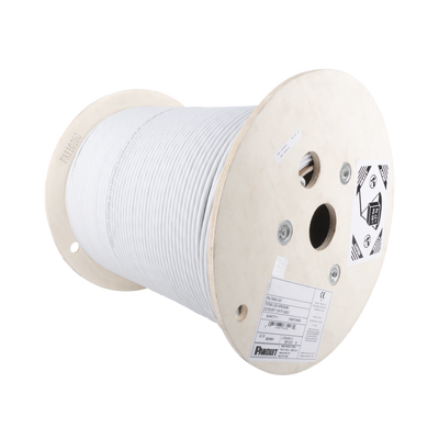 [PFL6X04WH-CEG] Bobina de Cable Blindado F/UTP de 4 Pares, Cat6A, Soporte de Aplicaciones 10GBase-T, LSZH (Libre de Gases Tóxicos), Color Blanco, 305 Metros (1000 Pies)