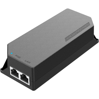 [GS-POE30W-MG] PoE Injector Grandstream 30W MultiGigabit / Compatible con IEEE 802.3af/at / 1x 2.5Gbps RJ45 LAN IN / 1x 2.5Gbps RJ45 LAN OUT con PoE 30W / 100~240VAC / 54VDC / Plug-and-Play / FCC, CE, RCM, IC