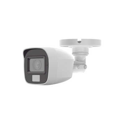 [SIN LOGO DE MARCA] [Dual Light + ColorVu] Bala TURBOHD 2 megapixel / 20 mts IR + 20 mts luz blanca / Lente 2.8 (100° de Visión) / Exterior IP66 / Audio por Coaxitron / TVI-AHD-CVI-CVBS / Metal / Smart-Hybrid light