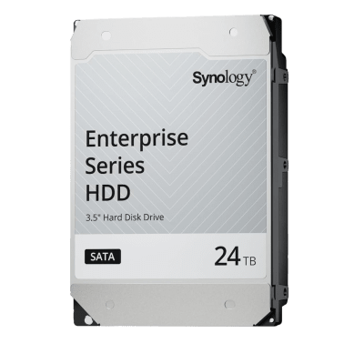 Disco Duro SATA de 3,5 Serie Plus / Capacidad 24TB / Interfaz SATA 6 GB/s / Tecnología CMR / MTBF de 1,2 Millón de Horas / Carga de Trabajo de 180 TB/año / Compatible con Synology DSM