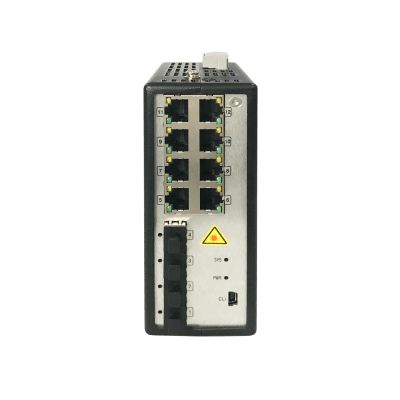 [DS-3T3512P] Switch Gigabit PoE+ / Industrial / Administrable / 8 Puertos Gigabit PoE+ (30 W) / 4 Puertos SFP / 250 W Total / 48 a 57 VCD / Ideal para Proyectos