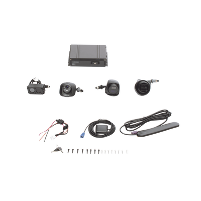 [AE-MD5043-SD/GLF(LITE)(KIT)] Kit DVR Móvil 1080P / Incluye 4 Cámaras TURBOHD 1080P / Modulo 4G y GPS / Soporta Memoria SD / Visualización por Hik-Connect Teams