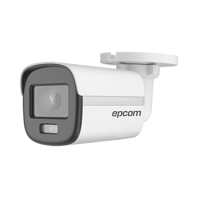 [ColorVu] Bala TURBOHD 3K (5 Megapixel) / Lente 2.8 mm / Micrófono Integrado / Imagen a Color 24/7 / Luz Blanca 20 mts / Exterior IP67 / dWDR / 4 Tecnologías / Metal