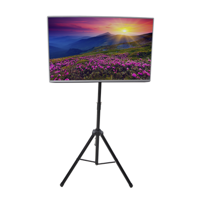 Trípode Portátil con Soporte de piso para Monitores de 32 a 65 / Vesa 600 x 400 / Acero / Montaje de 65 cm a 1 mt