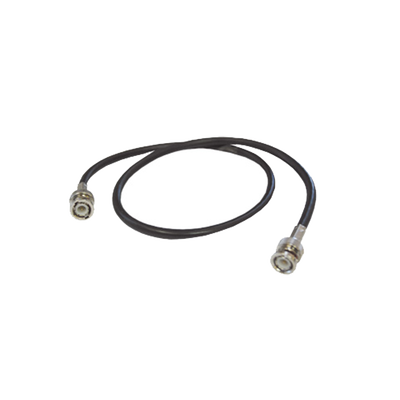 Cable Coaxial RG-59U-SYS-COBRE (30 cm) Cinta Poliester, 40% Malla-Aluminio, BNC Macho-BNC Macho.