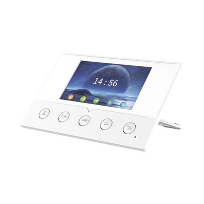 [I51W] Monitor IP/SIP para interior, Wi-Fi, pantalla a color de 4.3, audio de 2 vías, PoE, 8 interfaces de entrada de alarma.