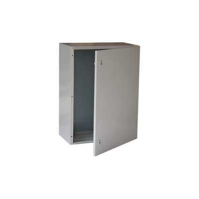 [PST-4060-25A] Gabinete de Acero IP66 Uso en Intemperie (400 x 600 x 250 mm) con Placa Trasera Interior Metálica y Compuerta Inferior Atornillable (Incluye Chapa y Llave T).