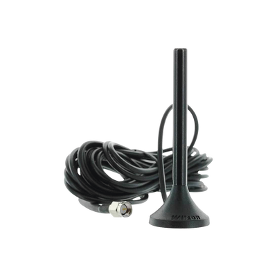 [301-126] Antena Mini de Montaje Magnético, con cable RG174 y conector SMA macho | Rango de Frecuencias 700-960 MHz, 1710-2270 MHz | Ganancia Máxima 3.1 dB