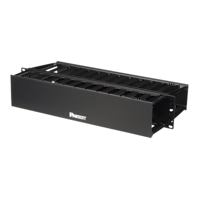 [WMP1E] Organizador de Cables Horizontal PatchLink, Doble (Frontal y Posterior), Para Rack de 19in, 2UR