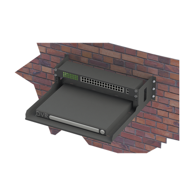 [LP-RAP-1802] Rack Abierto de Montaje en Pared, de 19in, de 2 Unidades de Rack, con Charola de 460 mm de Profundidad, Se envía el Gabinete Armado.