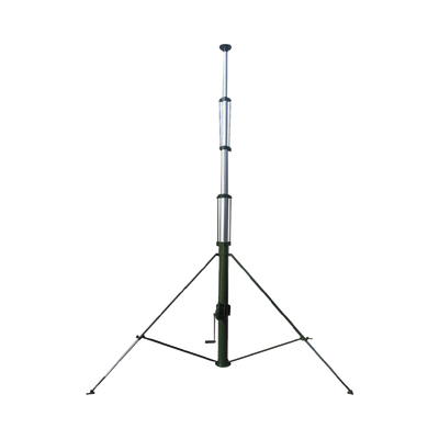[TELEMASTM12] Mástil Telescópico Retraible Manual de 12 metros con Accesorios. Incluye Tripie.