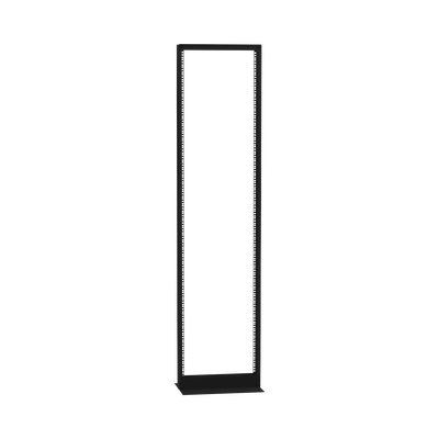 [EI-RL-5545-DR] Rack de 2 Postes (Doble Perforación), Estándar 19, 45 Unidades, Fabricado en Acero, Base L para Anclar a Piso.