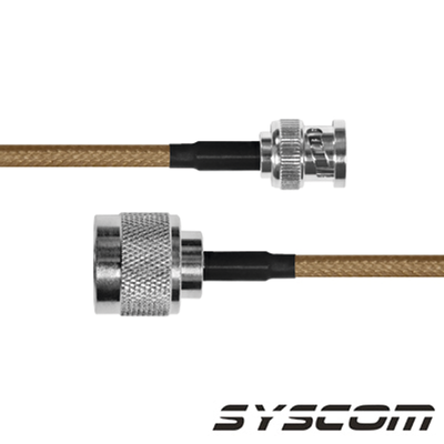 [SBNC142KN60] Jumper con Cable LP142 de 60 cm (23.62 Pulgadas), con Conectores BNC Macho a N Macho.