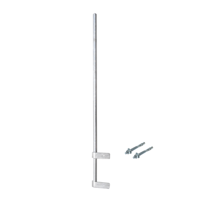 [SMRP-150-CF] Mástil Liviano de Pared de 1.5 m (Diam. 1-1/4) con Cejas de Fijación Soldadas, ¡No se gira! Incluye Taquetes para instalación.