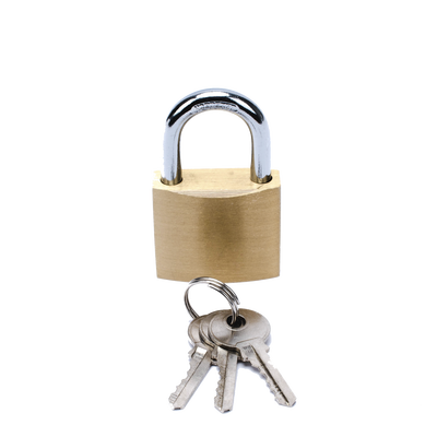 [PST-A010-03] Candado de Latón Cuerpo 40 x 40 mm Con 3 Llaves. Diam. de Perno: 6.2 mm