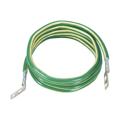 [GJ6144UH] Jumper para Aterrizar Equipos, 6 AWG, con Terminal Doblada a 45 Grados, Para Conexión a Tierra y Terminal Recta Para Equipos, 3.6 m de Largo
