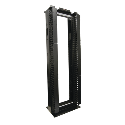 [RS3-07] Rack de Aluminio System de 7ft x 19in, 45UR, Con organizadores verticales, conexión de tierra y accesorios de montaje