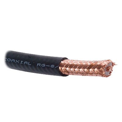 [RG-8U-SYS] ( Venta x Metro ) Cable con Blindaje de Malla Trenzada de Cobre 97%, Aislamiento de Polietileno Espumado.