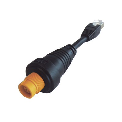 [000-11246-001] Adaptador Ethernet RJ45 / Conector Redondo Amarillo / Compatible con NSO evo2 y Zeus2